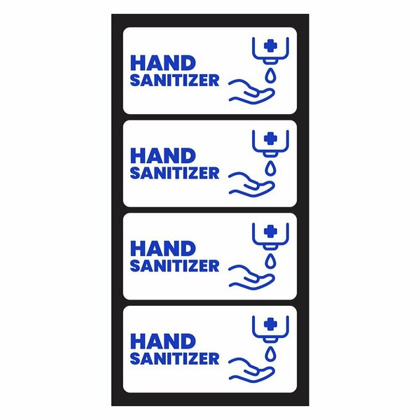Fuel Stickers Hand Sanitizer Sticker, Commercial Hand Sanitizer Dispenser Label | Hvy-Dty, 2''x1'', 20PK Z-2X1HNSTZ-20PK